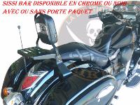 SISSI-BAR KAWASAKI VN1700 VAQUERO...SANS PORTE PAQUET NOIR...SP999NOIR SPAAN LA BOUTIQUE DU BIKER