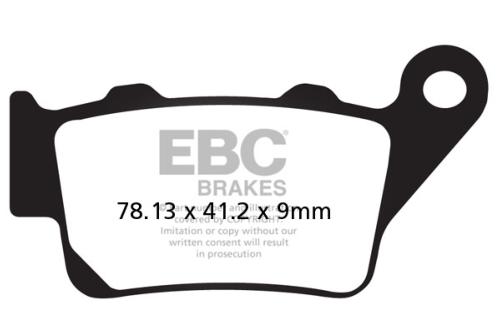 PLAQUETTES DE FREIN BSA GOLD STAR 652 ABS ARRIERE...EBC BRAKE PAD VEE SEMISNTRD 17211970 / FA213V...LA BOUTIQUE DU BIKER