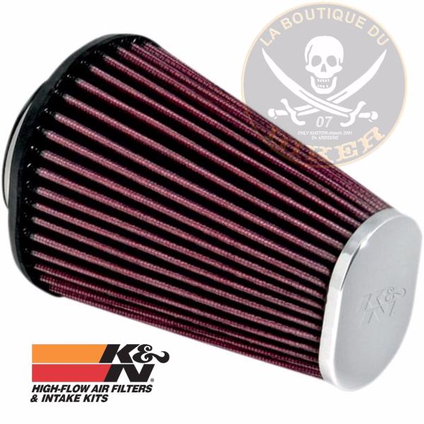 FILTRE A AIR K&N ELEMENT FILTRANT CHROME...PE 10112289 K & N UNIVERSAL CHROME AIR FILTER   RC-3680