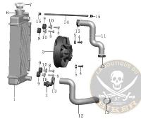 SYSTEME de REFROIDISSEMENT des 125 et 350 N°07 BOUCHON DE RADIATEUR AYANT DÉJÀ SERVI 