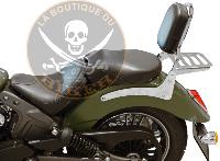 SISSI-BAR INDIAN SCOUT CHROME AVEC PORTE PAQUET CHROME...SP1201 CHROME HAUTEUR 35CM