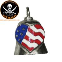 CLOCHETTE PORTE BONHEUR...MCS550549 COLORED AMERICAN HEART GREMLIN BELL  #LABOUTIQUEDUBIKER