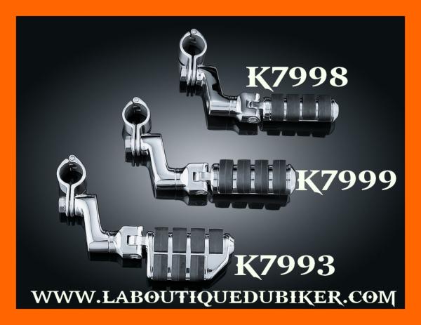 CALE-PIEDS D'AUTOROUTE KURYAKYN...KUR7993 KURYAKYN DUALLY ISO PEGS WITH OFFSET & 1-1/4" MAGNUM QUICK CLAMPS 16200131 / 7993