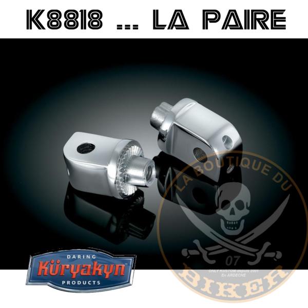 ADAPTATEUR PASSAGER POUR MARCHE PIED KURYAKYN HONDA VT600 SHADOW...KUR8818 KURYAKYN MOUNT PEG RR HONDA 16200670 / 8818 ...LABOUTIQUEDUBIKER