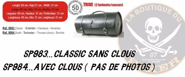 ROULEAU SPECIAL TRIKE  CLOUS 50 LITRES...SP984 SPAAN LA BOUTIQUE DU BIKER