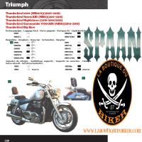 SISSY BAR TRIUMPH 1600 / 1700 THUNDERBIRD...HAUTEUR 50cm AVEC PORTE PAQUET...SP890CH CHROME... LABOUTIQUEDUBIKER