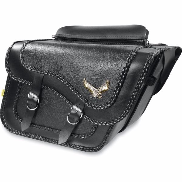 SACOCHES CAVALIERES BLACK MAGIC LARGE...PE35010150 WILLIE + MAX LUGGAGE SADDLEBAG SUPER BLK MAG 35010150 / 58736-20...LA BOUTIQUE DU BIKER