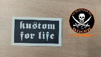 PATCHE CAOUTCHOUC LAVABLE KUSTOM FOR LIFE NOIR...LA BOUTIQUE DU BIKER