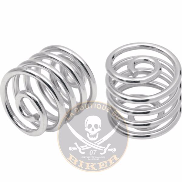 RESSORT POUR SELLE SOLO 05cm CHROME LA PAIRE...PE08200010 DRAG SPECIALTIES SEAT SPRING 2" CHROM...LA BOUTIQUE DU BIKER