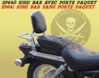 SISSI-BAR SUZUKI 125/250 MARAUDER...HAUTEUR 35cm AVEC PORTE PAQUET...SP640 CHROME  LA BOUTIQUE DU BIKER