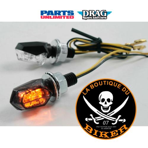 CLIGNOTANTS HOMOLOGUES LED NOIR ...PE20201360 PARTS EUROPE TURNSIGNALS MINI E-MARK 20201360 / 012086911