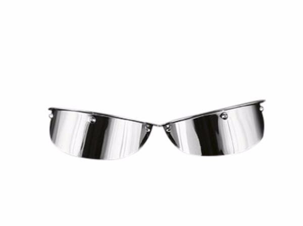 VISIERE 115mm LISSE POUR PHARE 115mm...H66-052 Highway Hawk Headlight Visor "Plate" in chrome for Spotlights with 115mm (4,5") diameter - (1 Pair)...LA BOUTIQUE DU BIKER