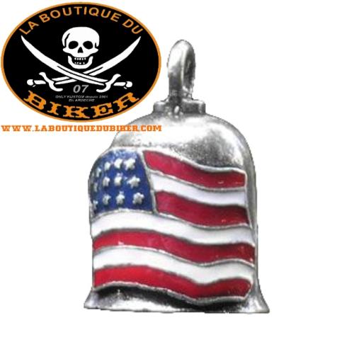 CLOCHETTE PORTE BONHEUR...MCS550519 COLORED AMERICAN FLAG GREMLIN BELL #LABOUTIQUEDUBIKER