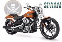 SISSI-BAR HD SOFTAIL FXSB BREAKOUT...HAUTEUR 35cm SANS PORTE PAQUET...SP1104 CHROME 35cm...LA BOUTIQUE DU BIKER