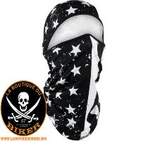 TOUR DE COU CAGOULE...PE25030380 ZAN HEADGEAR BALACLVA SPRT BLK/WHT SKL...LA BOUTIQUE DU BIKER