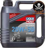 HUILE MOTEUR 20W50 1 GALLON HARLEY et MOTO CUSTOM SYNTHETIQUE...PE36010471 LIQUI MOLY HD SYNT 20W-50 STREET 4L 36010471 / 3817