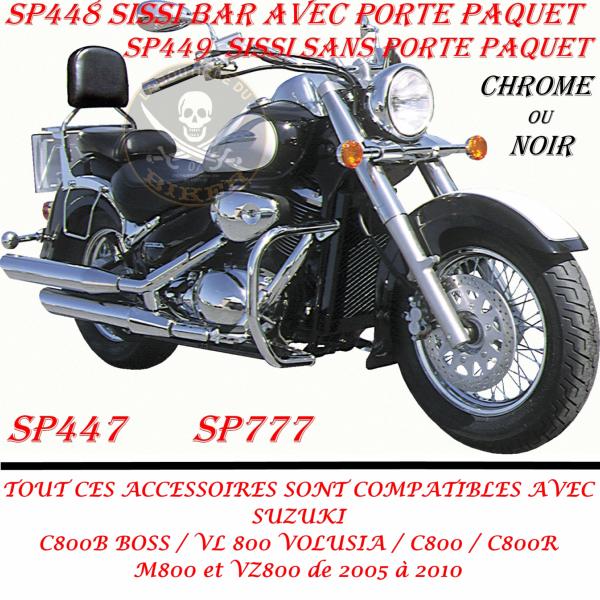 BARRE de PROTECTION MOTEUR SUZUKI VL800 VOLUSIA / C800...SP777ND...LABOUTIQUEDUBIKER