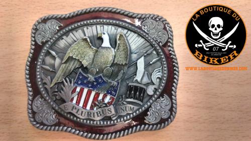 BOUCLE DE CEINTURE AIGLE USA E PLURIBUS UNUM...LA BOUTIQUE DU BIKER