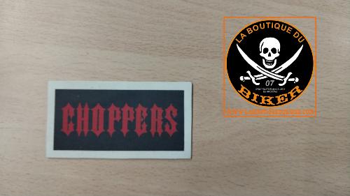 PATCHE CAOUTCHOUC LAVABLE CHOPPERS NOIR...LA BOUTIQUE DU BIKER