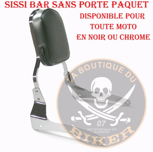 SISSI-BAR HD SPORTSTER APRES 2004...35cm SANS PORTE PAQUET CHROME...SP667...LA BOUTIQUE DU BIKER