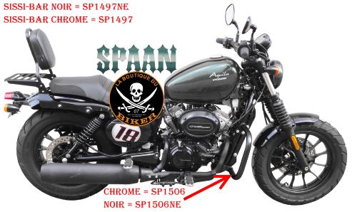 BARRE de PROTECTION MOTEUR HYOSUNG 125 AQUILA BOBBER CHROME.SP1506 JUSQU'AU NUMERO KM4MC12V1K3102025 #LABOUTIQUEDUBIKER